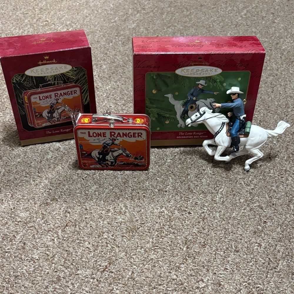 Hallmark 1997 & 2000 The Lone Ranger Keepsake Ornaments